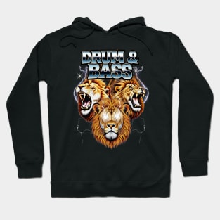 DRUM AND BASS  - Lightning Eye Lion Hoodie